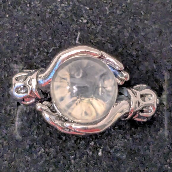 New! Size 9.5 Crystal Ball Ring - Picture 1 of 2
